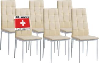 Albatros Esszimmerstühle RIMINI 6-er SET, Beige