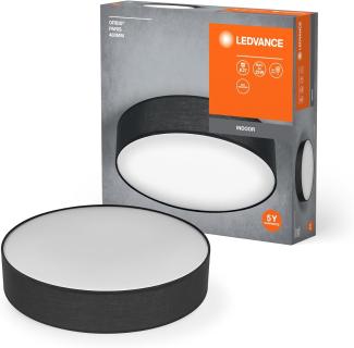 Ledvance ORBIS PARIS Deckenleuchte 480mm, schwarz, 3XE27-Sockel, kann mit smarter Lampe bestückt werden, modernes Design, mit Stoffschirm, geeignet für Innenräume, rund, IP20 Schutzklasse