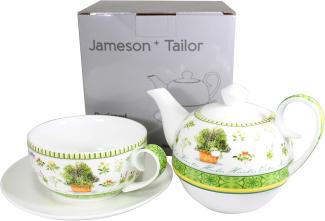 Jameson + Tailor Teekanne Teekanne mit Motiv, Tea for One Brillantporzellan