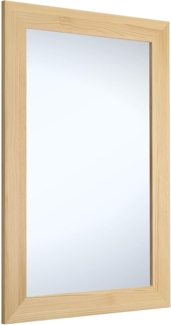 90.90-91 Spiegel Wandspiegel Garderobenspiegel Holz Rahmen 89x59 cm eckig Holzspiegel