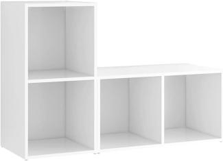 vidaXL TV-Schränke 2 Stk. Weiß 72 x 35 x 36,5 cm Spanplatte [3079943]