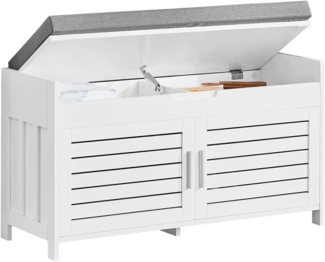 Sitzbank mit Stauraum MDF Weiß FSR102-W