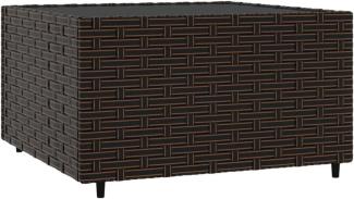vidaXL Garten-Couchtisch Quadratisch Braun 50x50x30 cm Poly Rattan 319858