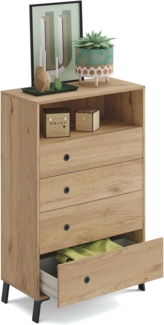 MUEBLES PITARCH Kommode für Schlafzimmer, industrielles Klima, 75x120 cm