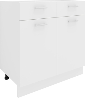 VCM Küchenmöbel Unterschrank Esilo 918662 Weiß H. 82 x B. 80 x T. 46 cm