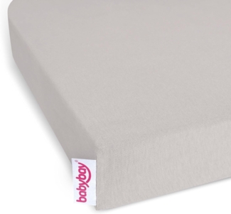 babybay Jersey Spannbetttuch Deluxe Doppelpack passend für Modell Boxspring XXL, beige, 105x57,5 cm (Doppelpack)
