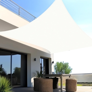 SUNNY GUARD Sonnensegel Rechteckig 2x3 m Wasserdicht Sonnenschutz Wetterschutz Segel Baldachin UV Schutz für Balkon Terrasse Garten, Creme
