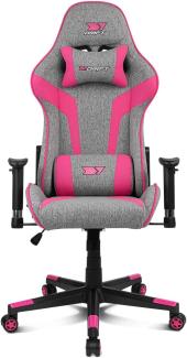 Drift DR90GP Gaming-Stühle, Stoff, Grau/Rosa, 64x120-128x64 cm (B x H x T)