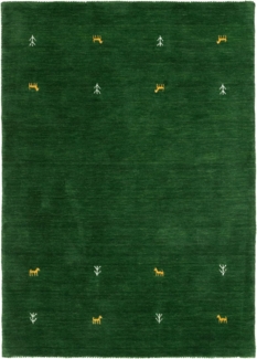 carpetfine Wollteppich Gabbeh Uni, rechteckig, Höhe: 15 mm, reine Wolle, handgewebt, Gabbeh Loom Tiermotiv, auch als Läufer