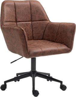 SVITA Bürostuhl GREG, Schreibtischstuhl, höhenverstellbar, drehbar, Kunstleder, Braun