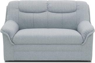 DOMO Collection Sofa Berlin | klassische Polstergarnitur mit hochwertigem Federkern, 2 Sitzer, silber