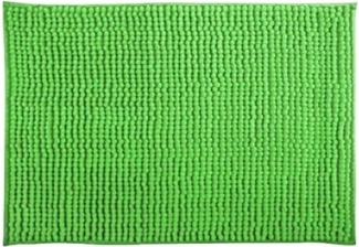 MSV Badteppich Badvorleger Duschvorleger Chenille Hochflor Badematte 60x90 cm – Basil Grün