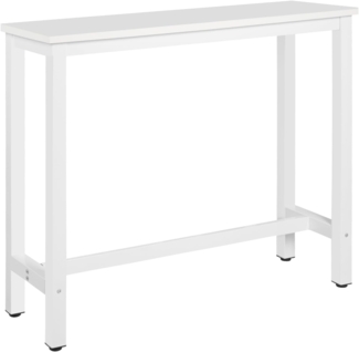 1x Bartisch Bistrotisch Metallgestell Tischplatte aus MDF weiß