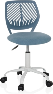hjh OFFICE Kinderdrehstuhl ohne Armlehnen Kid QW Kinder Bürostuhl höhenverstellbar, Schreibtischstuhl mitwachsend, Blau