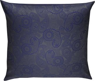 Bettwaesche-mit-Stil Mako-Satin Damast Paisley Bettwäsche "Davos" blau - grau Kissenbezug 40x40 cm