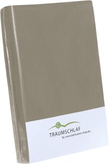 Traumschlaf Spannbettlaken Jersey Elasthan Stretch|140x200 - 160x220 cm| taupe