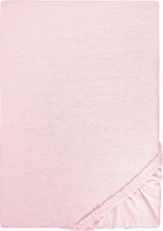 Biberna Jersey-Stretch Spannbettlaken Spannbetttuch 140x200 cm - 160x200 cm Rose