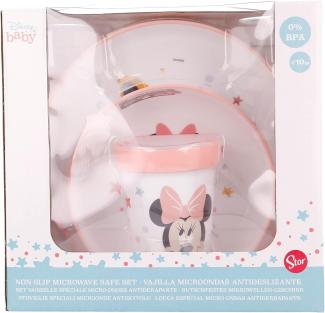 Disney Baby Kindergeschirr Set 3 teilig für Mikrowellen Mickey / Minnie Motiv Minnie Mouse