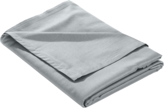 Mako Satin Bettlaken ohne Gummizug grau 240x280cm