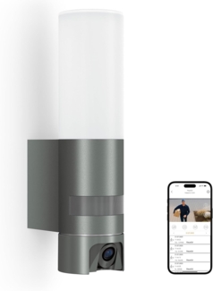 Steinel LED-Kameraleuchte L 625 CAM SC mit Bewegungsmelder und Gegensprechanlage, per App steuerbar, 2K-Weitwinkel-Farbkamera, WiFi 6, 3000 K