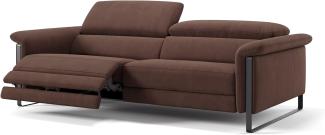 Sofanella Stoffsofa Palma 3-Sitzer Sofa Stoffgarnitur in Dunkelbraun