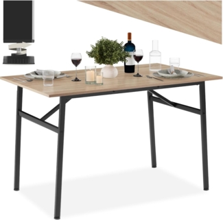Esstisch Swansea 120 x 75 x 76 cm - Industrial Holz hell, Eiche Sonoma
