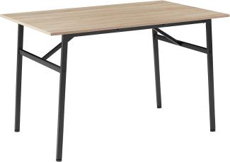 Esstisch Swansea 120 x 75 x 76 cm - Industrial Holz hell, Eiche Sonoma