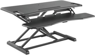 HALTERUNGSPROFI Steh-Sitz Schreibtisch Sit-Stand Workstation Höhenverstellbarer Aufsatz für den Schreibtisch, zum Arbeiten im Sitzen oder Stehen mit Gasdruckfeder GTS-012 (95cm)