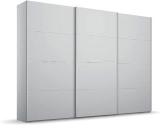 Rauch Möbel Beluga Schwebetürenschrank Schrank Kleiderschrank Seidengrau, 3-türig,Inklusive 3 Kleiderstangen, 3 Einlegeböden, BxHxT 270 x 236 x 69 cm