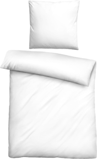 biberna Tencel Bettwäsche UNI, Weiß, 1x 135x200 cm + 1x 80x80 cm
