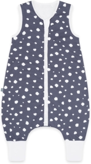 emma & noah Baby Schlafsack mit Füßen 1.0 TOG, Ganzjahres Schlafsack mit Beinen für den Frühling, Sommer und Herbst, 100% Bio-Baumwolle, Oeko-TEX Zertifiziert (Punkte Blau, 70 cm)