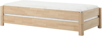 Dico 2er Stapelbett Massivholz mit Rollrost Größe 90x200 cm 06 Buche geölt
