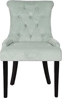 SAFAVIEH Set of 2 Modern Upholstered Chairs, in Black