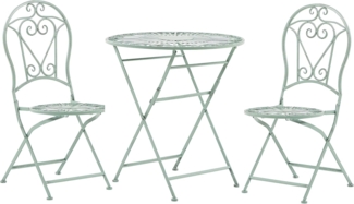 Bistro Set TRENTO Metall Hellgrün