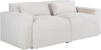 Vente-unique - Sofa 3-Sitzer - Cord - Beige - VELINOR