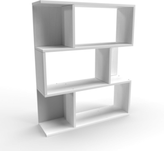 Mama Store Bücherregal, modular, vielseitig, Minimal, 3 Regale, weiß, Artikel 70 x 87 x 20 cm