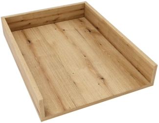 regalik Wickelaufsatz Universal, Wickeltischaufsatz für Kommoden in beliebiger Breite, Abnehmbar Wickelkommode aufsatz, Gerade Frontplatten, Oak, 72x54 cm