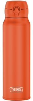 THERMOS ULTRALIGHT BOTTLE 0,75l, glowing orange mat, Thermosflasche aus Edelstahl, 10 heiß / 20 h kalt, absolut dicht für Wasser, Tee, stille Getränke