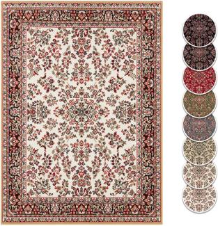 Kurzflor Orient Teppich Zabul - 160x220x0,8cm - senfgelb, creme