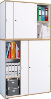 VCM Aktenschrank Büroschrank Aktenschrank Schiebetüren Salia 5fach (1-St)