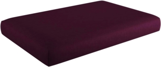 sunnypillow Palettenkissen mit abnehmbarem Bezug Kaltschaum Palettenauflage Palettenpolster Palettensofa Sitzkissen Rückenlehne Indoor Outdoor Sitzkissen 120 x 80 x 15 cm Violett