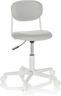 hjh OFFICE Kinderdrehstuhl KIDDY Base I Stoff, Kinder Schreibtischstuhl höhenverstellbar, Grau, 719237