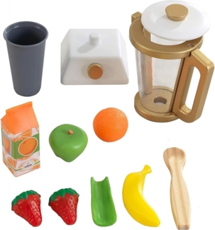 KidKraft 53537 Holz-Kaffee-Set für Spielküchen, Silber