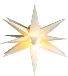 Gartenpirat LED Stern Faltstern 18 Zacken aus Kunstoff-Folie mit LED-Birne warmweiß, Timer-und Schalter-Funktion: Schalter mit 3 Funktionen(ON/OFF/TIMER)