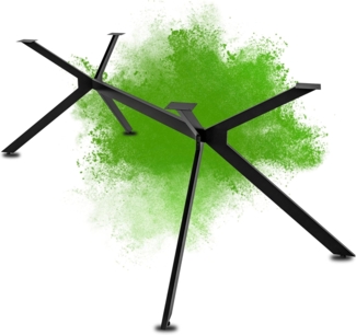 DELUKE® Tischgestell Metall PROXI - Stahlgestell beschichtet, 72x195x71cm HxBxT | Outdoor Tischbeine Tischfüße Gestell für Esstisch Küchentisch Tischuntergestell Schwarz
