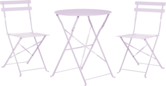 Bistro Set FIORI Metall Violett