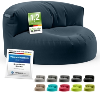 Green Bean Sitzsack Indoor & Outdoor Sofa mit hochwertiger EPS Perlen Füllung (mit Rückenlehne, wasserabweisender & abwaschbarer Bezug), Couch Sitzmöglichkeit Gartenliege mit Rückenlehne