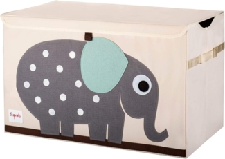 3 Sprouts Kinderspielzeugkiste - Aufbewahrungskoffer für Jungen und Mädchen, Elefant3 Sprouts - Spielzeugtruhe für Kinder - Ablagetruhe für Jungen- und Mädchenzimmer, Elefant