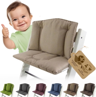 Bambiniwelt Sitzkissen, kompatibel mit Stokke 'Tripp Trapp' Hochstuhl, meliert beige