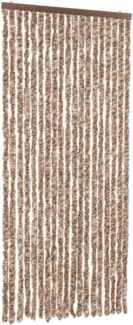 vidaXL Fliegenvorhang Beige und Dunkelbraun 56x185 cm Chenille 377318